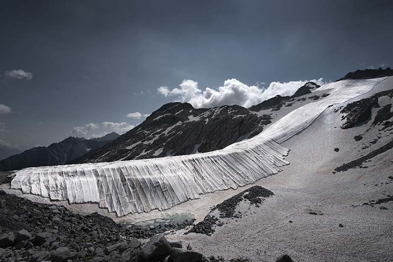 Presena Gletscher 2018 abgedeckt Presena Gletscher 2018 abgedeckt © Thomas Wrede